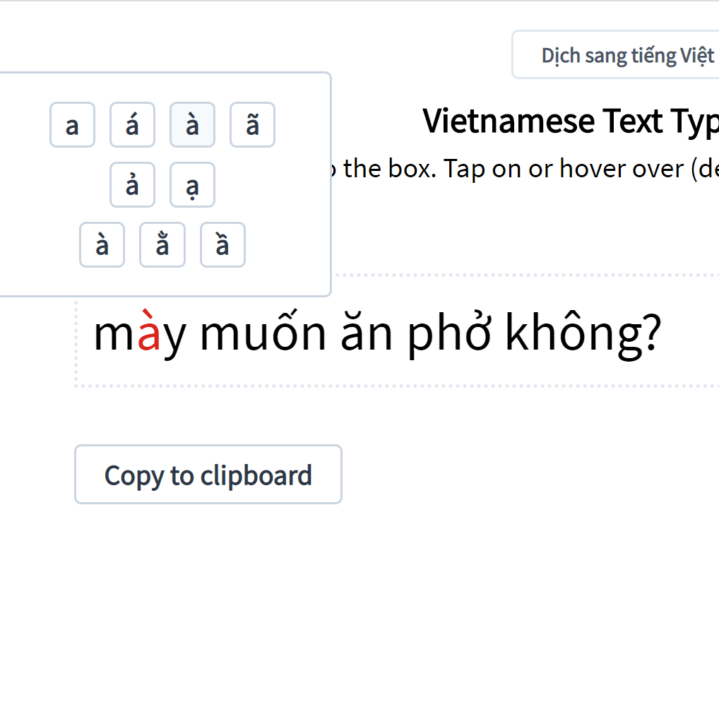 Viet Type Assist, Graphical tool for typing Vietnamese text without soft-keyboards.